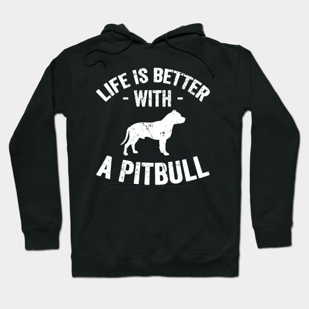 Life is better with a pitbull Hoodie by captainmood